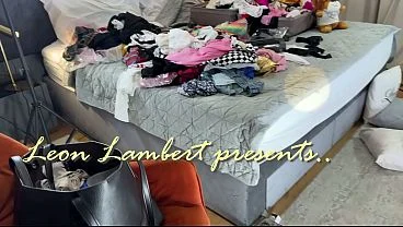 Amazingly beautiful hot nerdy college girl in black stockings and lace panties gives an edging handjob to a big cock