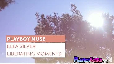 Awesome big tits British blondie Ella Silver presenting hot striptease