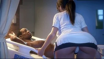 Big Titted Milf Nurse Practice on Big Black Cock Patient (Realistic Sexgame)