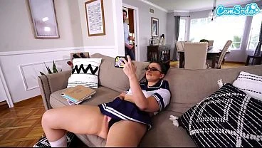 Caught Nerdy Stepdaugher Watching Porn and Fucked Her Big Ass