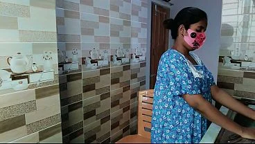 Desi housewife romantic fuck in the kitchen  Desi xxx