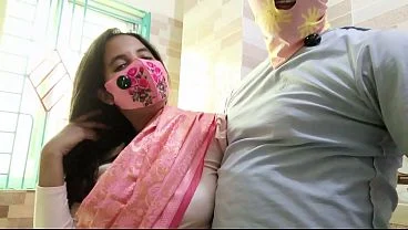 Saree wear Indian woman Sucking and fucking big Desi Cock