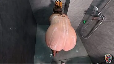 Surprise Shower Fuck with My Horny Wife | Real Amateur Couple, Soapy Blowjob, Titty Fuck & Cum on Tits