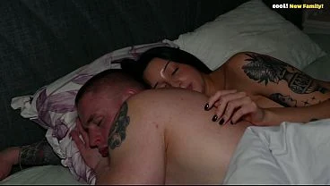 While Hubby is sleeping, his Young Wife Cheats and Fucks with his Step Daddy and the next room! (Newlyweds Part 1)