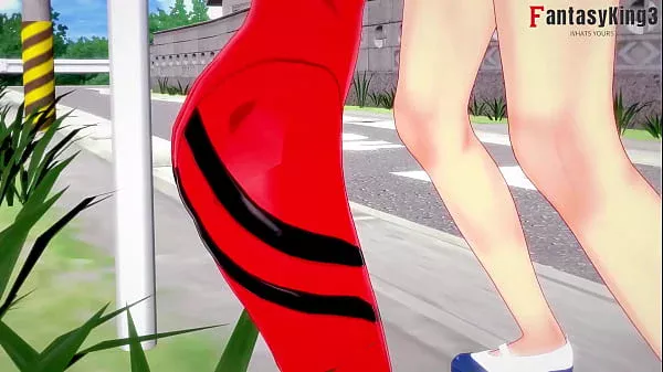 Asuka Langley Soryu having sex blowjob and fucking pov | Neo Genesis Evangelion