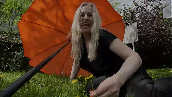 horny prolapse grandmom masturbating outdoor