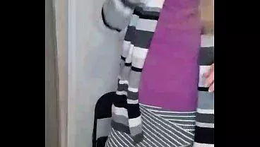 Hot MILF has issues trying to chair fuck her dildo!