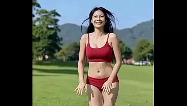 naked woman on the woods ai video