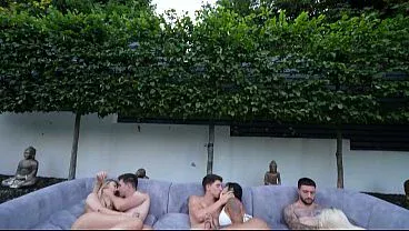 Private Pool Party ends up in a Multitudinary Big Orgy with Famous Pornstars: Sienna Day & Yasmina Khan & Frances Bentley