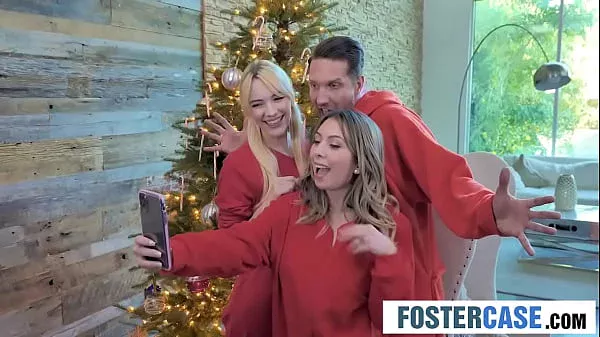 Sexy Foster Daughter’s First Naughty Christmas with New Parents