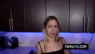 Sexy latina fucks with her stepdad in the kitchen – Alina Lopez