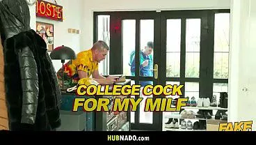 Steamy Threesome: Hotel Manager Joins Hot MILF and College Student