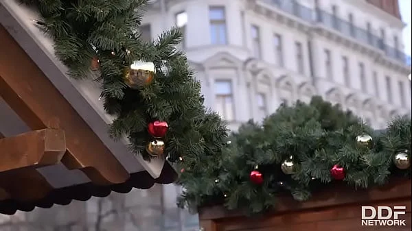 The Xmas Charmer – Two Sexy Hot Babes Share Big Cock