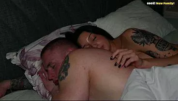 While Hubby is sleeping, his Young Wife Cheats and Fucks with his Step Daddy and the next room! (Newlyweds Part 1)