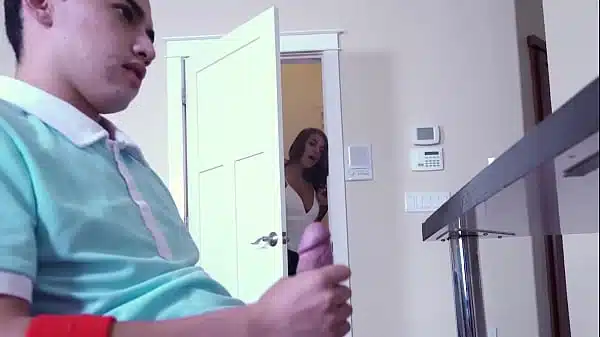 BANGBROS – Teen Step Sister Evelin Stone Catches Juan El Caballo Loco Jerking Off