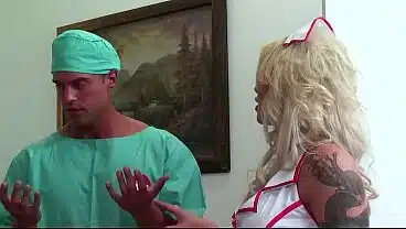 Blonde Nurse Fucks a Huge Cock Until Shes Covered in Cum