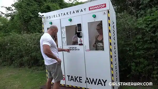 Horny guy found Czech young pornstar in “GirlsTakeAway” automat