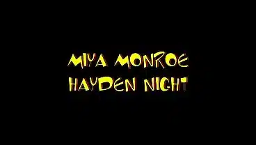 Horny sluts, Hayden Knight and Miya Monroe, one a hot blonde, the other an exotic-looking…